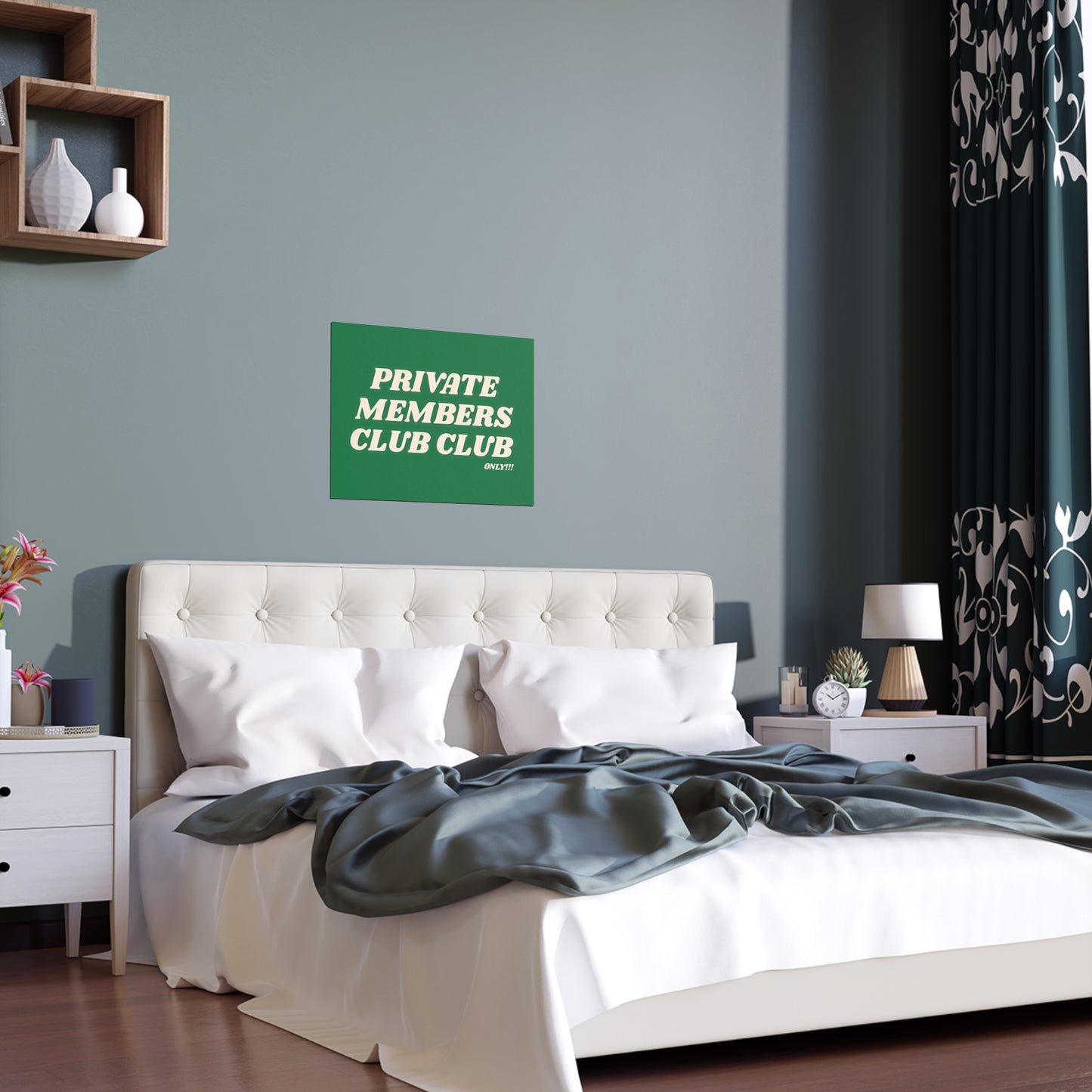 Private Members Club Silk Poster - Indoor/Outdoor Wall Art
