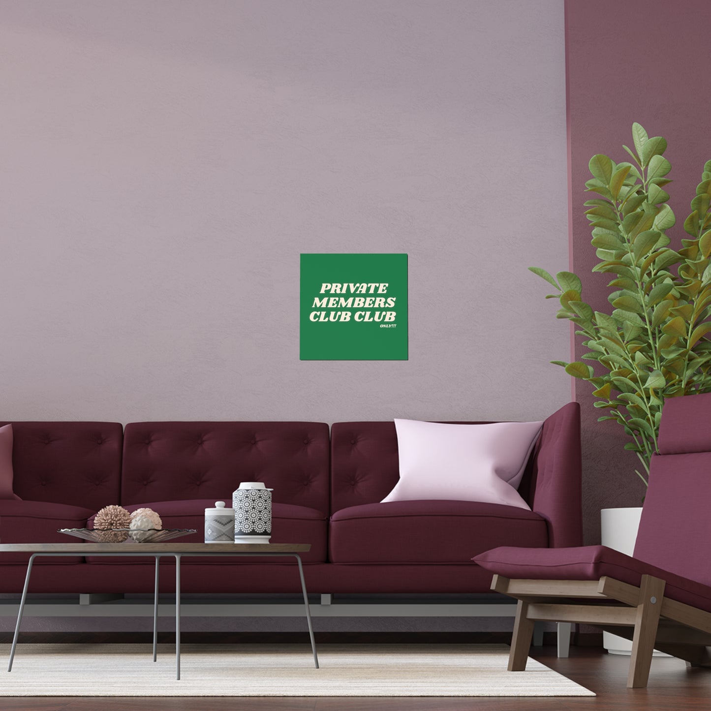 Private Members Club Silk Poster - Indoor/Outdoor Wall Art